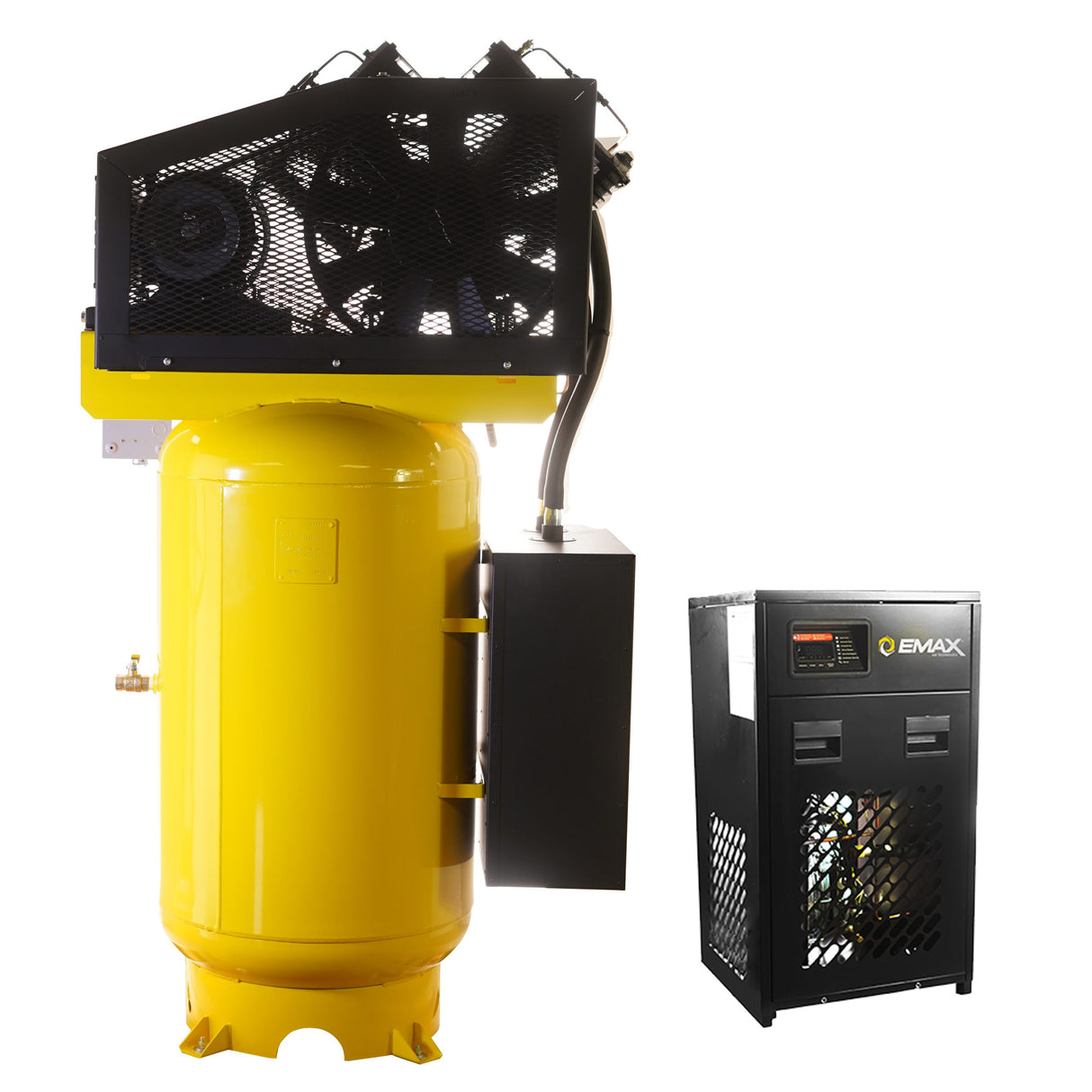 Emax ESPR07V080V1PK Silent Air Industrial 7.5HP 31CFM 1- Phase 2-Stage 80 Gal