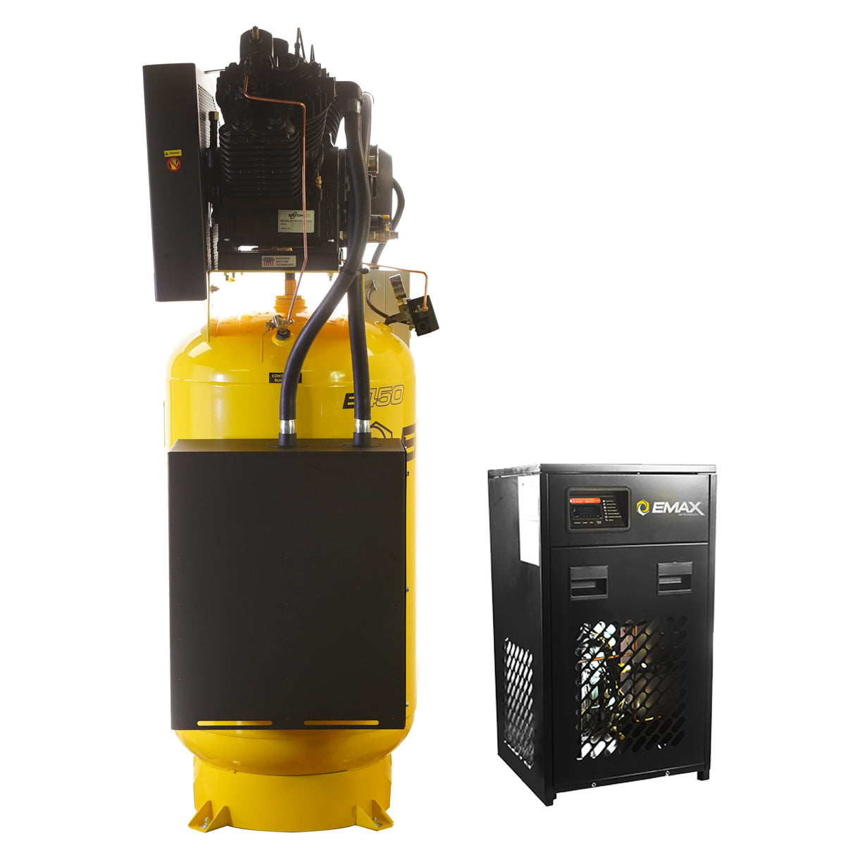 Emax ESPR07V080V1PK Silent Air Industrial 7.5HP 31CFM 1- Phase 2-Stage 80 Gal