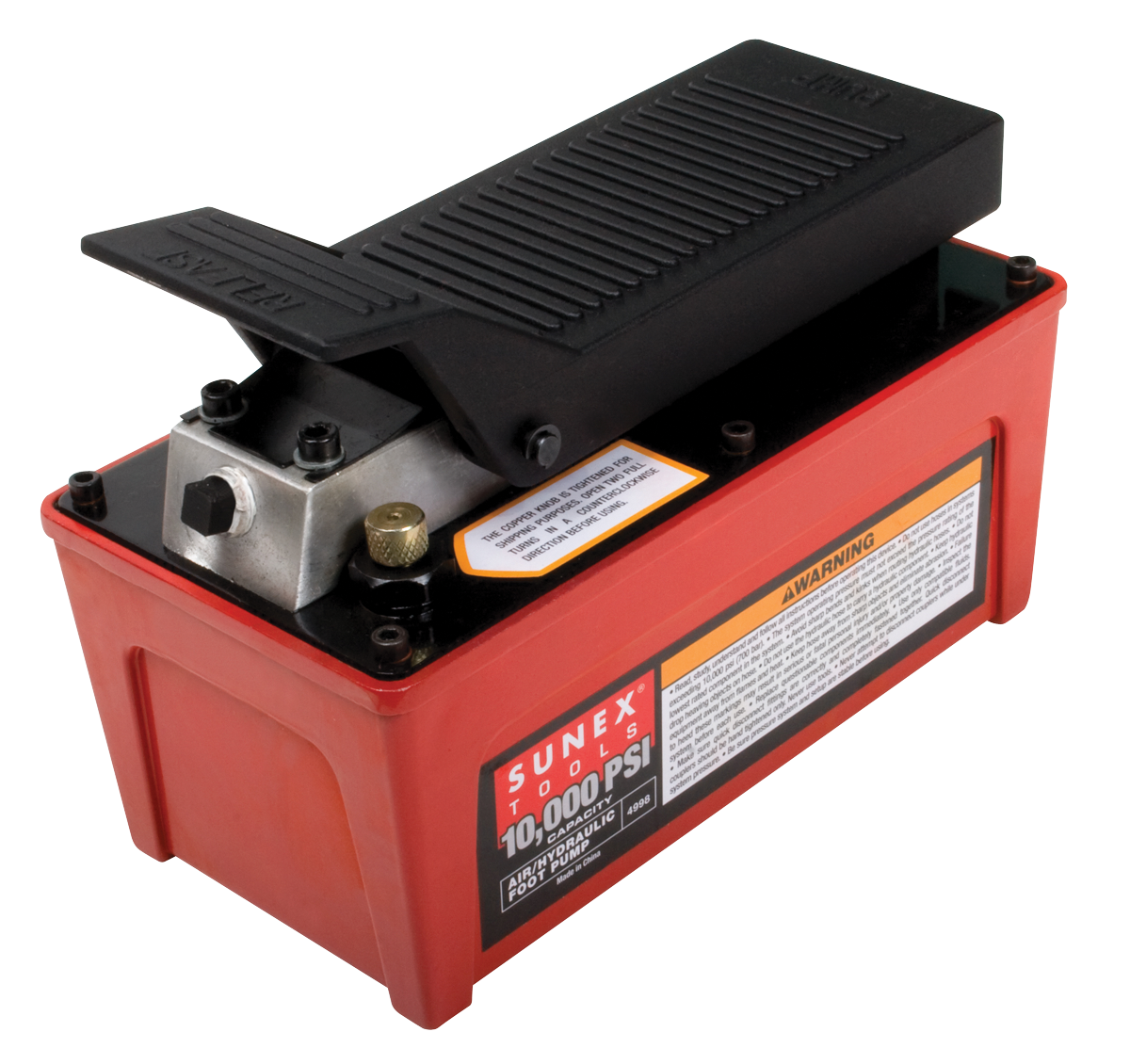 Sunex 4998 10,000 PSI Capacity Air/Hydraulic Foot Pump