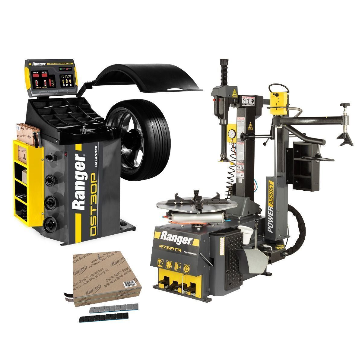 R76ATR Tire Changer, DST30PX Wheel Balancer, Wheel Weights Package