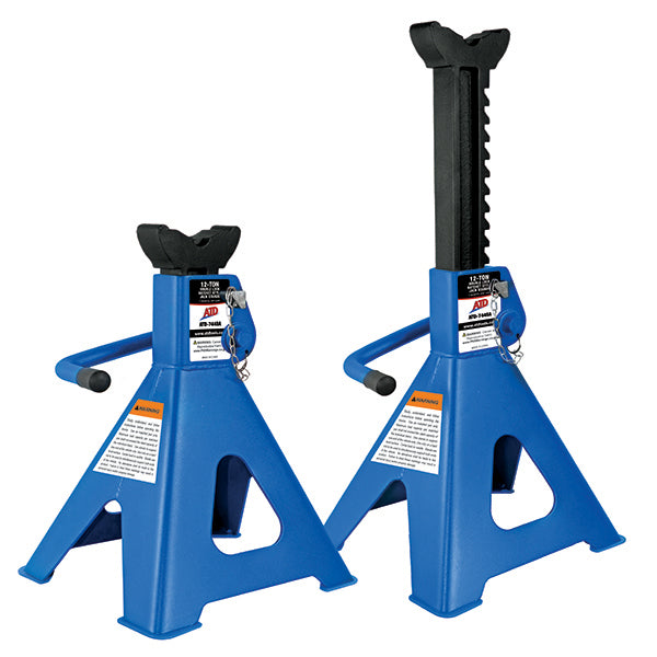 ATD 7448A 12-Ton Double Lock Ratchet Style Jack Stands