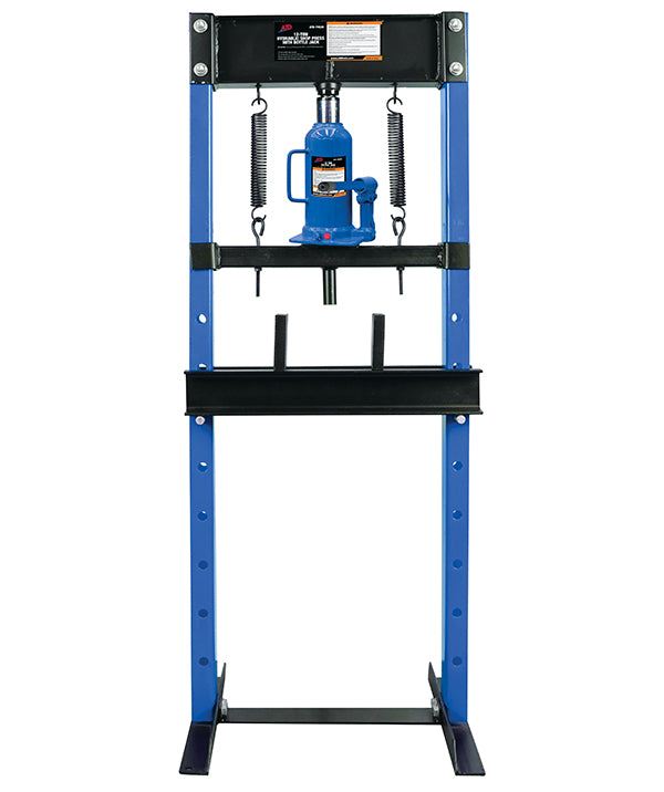 ATD 7453A 12-TON HYDRAULIC SHOP PRESS WITH BOTTLE JACK