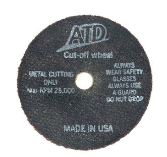 ATD 8893 Premium Cut-Off Wheel, 3" x 1/16" x 3/8", 25-pk