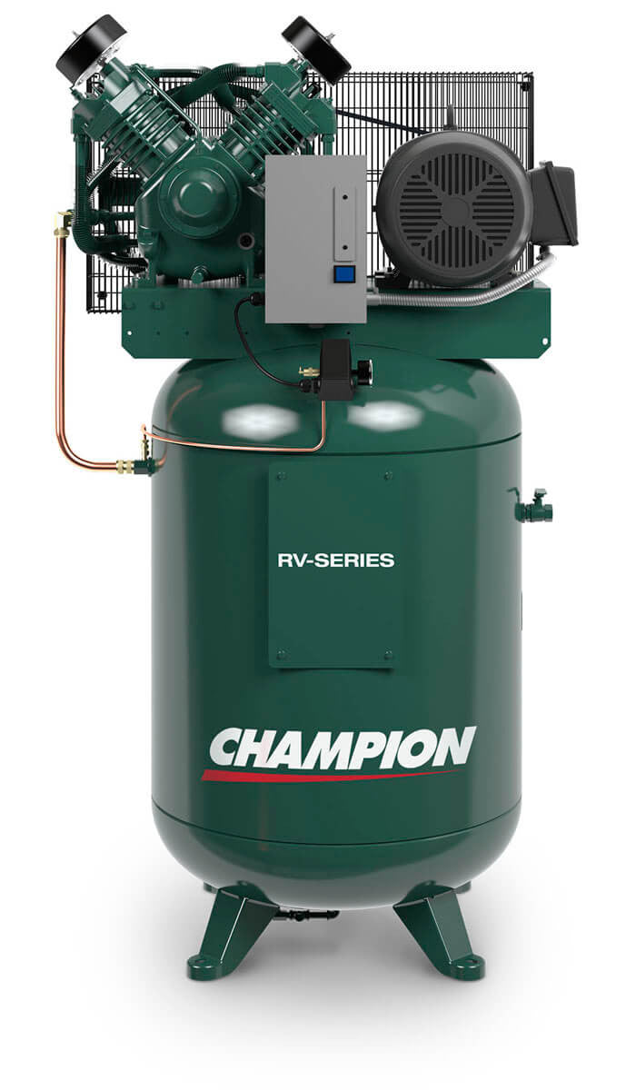 Champion VRV15F-12 15 HP 3 Ph, RPM 1800, Vert 120 Gal Tank Air Compressor