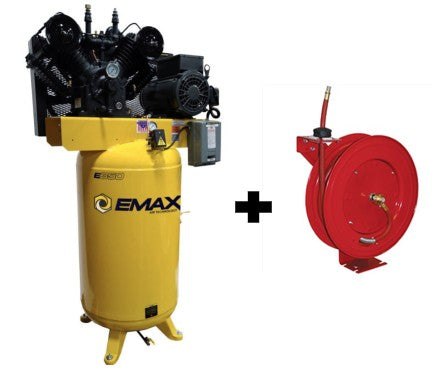 Emax EI07V080V1  7.5hp 2 Stage, Single Phase 80 Gallon Vertical Air Compressor - FREE GOODS