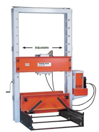 Power Team RB10013S 100-ton Double-Acting H-Frame Roll-Bed Floor Press