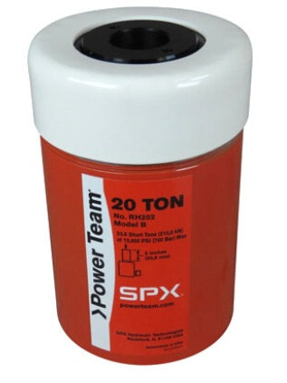 Power Team RH121 12-Ton, 1-5/8" Stroke, Single-Acting, Center Hole, Spring Return Cylinder