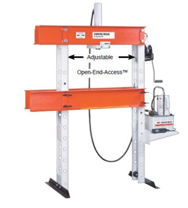 Power Team SPA2514 25-ton Single-Acting H-Frame Open-End Access Floor Press