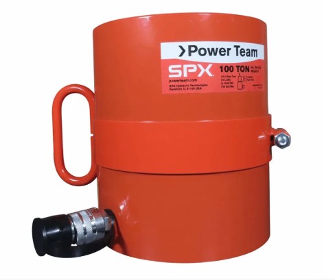 Power Team RH1001 Aluminum Center Hole, Double Acting Cylinder 100 ton, 1-1/2" Stroke