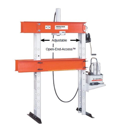 Power Team SPE2514DS 25 ton Double Acting H Frame Open End Access Floor Press