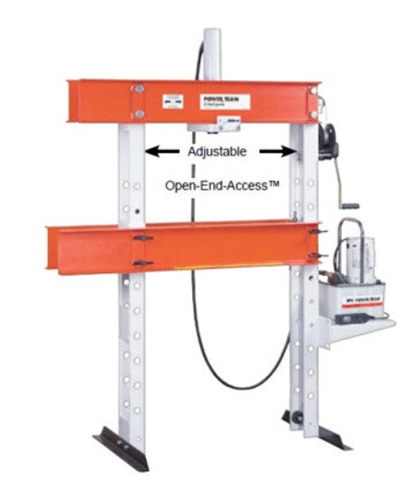 Power Team SPE2514S 25 ton Single Acting H Frame Open End Access Floor Press