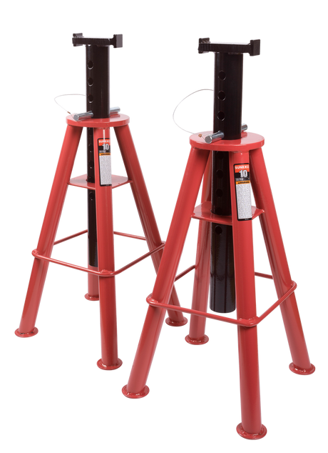 Sunex 1410 10 Ton High Height Pin Type Jack Stands (Pair)
