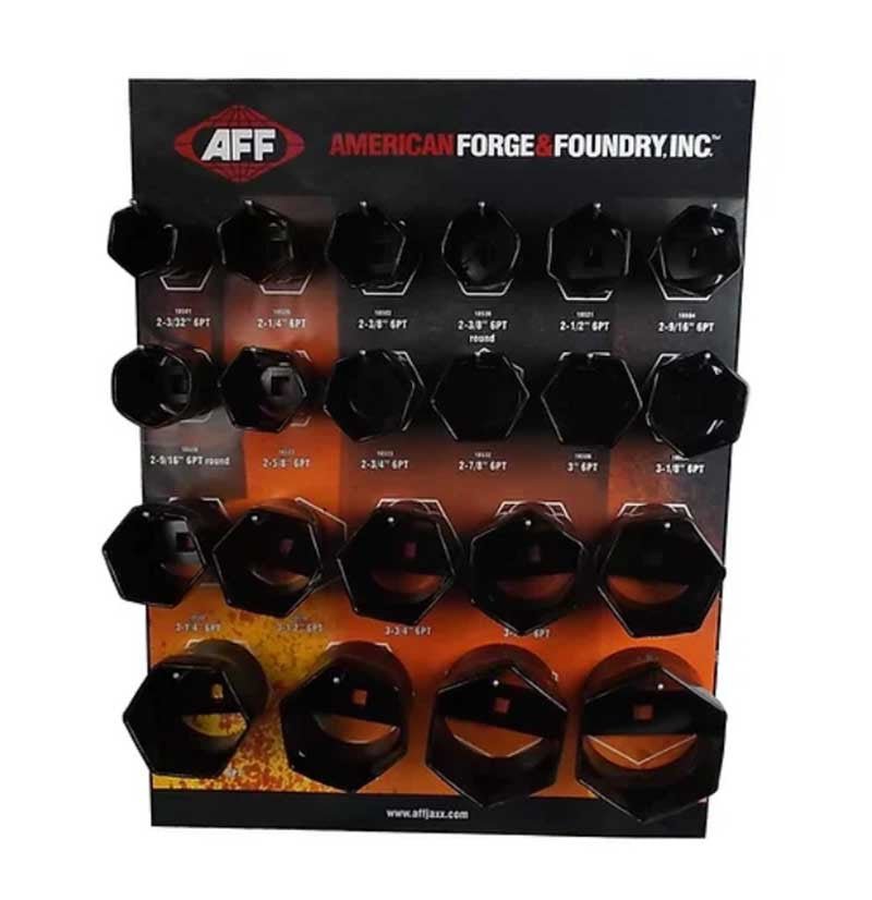 AFF 18560P Axle Nut Display, 6 Pt Kit