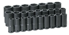 Grey Pneumatic 8026MD 3/4'' Drive Deep Length Metric Set