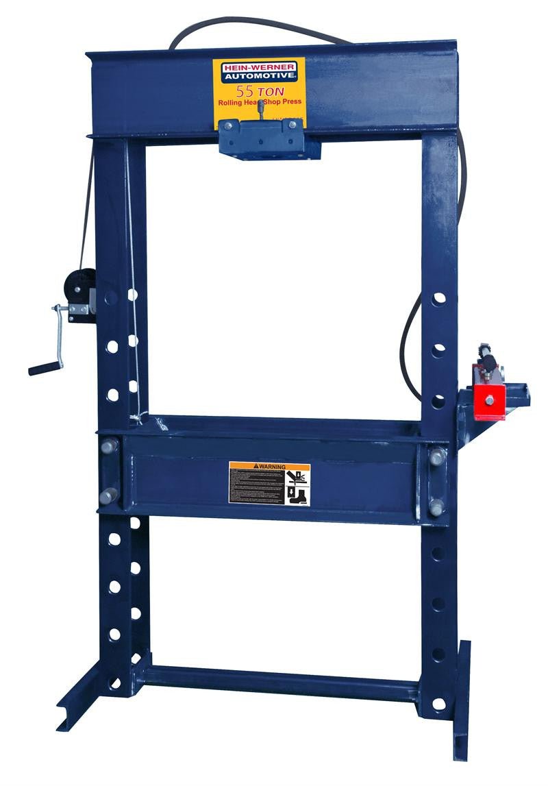 Hein - Werner HW93415 55 Ton Rolling Head Double Acting Electric Shop Press 13" Stroke - Made in USA!