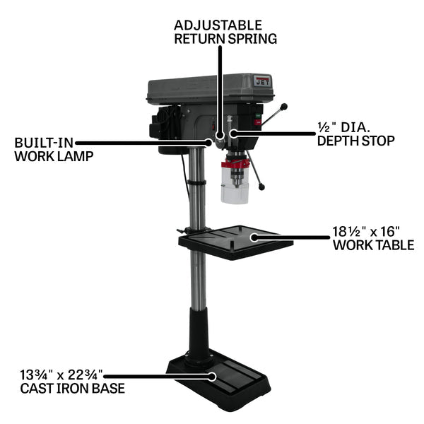 JET 354170 JDP - 20MF 20" Floor Drill Press