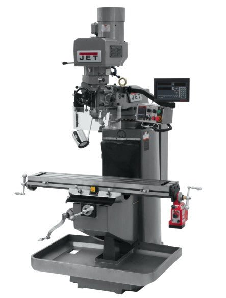 JET 690545 JTM - 949EVS Mill With 3 - Axis Newall DP700 DRO (Quill) and X - Axis Powerfeed