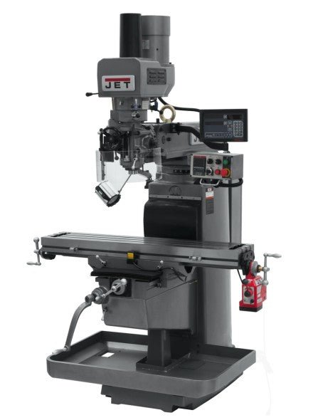 JET 690645 JTM - 1050EVS2 Mill With 3 - Axis Newall DP700 DRO (QUILL), Air Power Drawbar and X - Axis Powerfeed