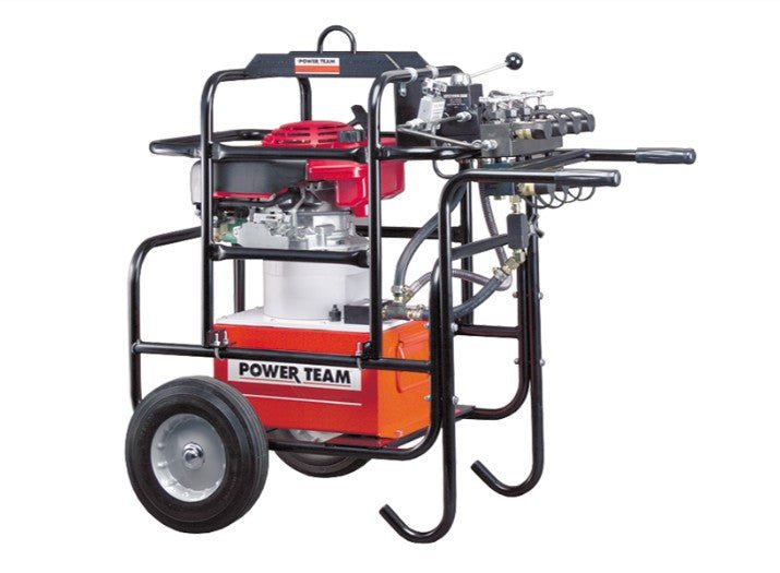 Power Team PG1200M - 4D 2 Speed Double Acting 5.5 hp Remote Gasoline Pump w/Reservoir