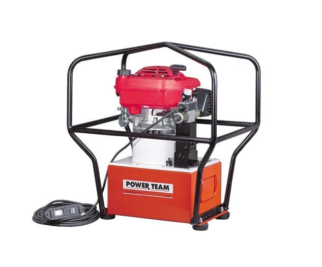 Power Team PG1204S 2 Speed Double Acting 5.5 hp Remote Gasoline Pump w/Reservoir