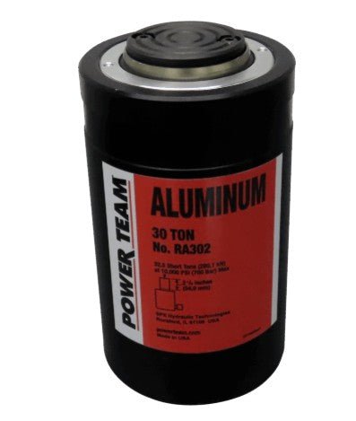 Power Team RA302 Aluminum Single Acting, Spring Return Cylinder, 30 ton, 2" Stroke