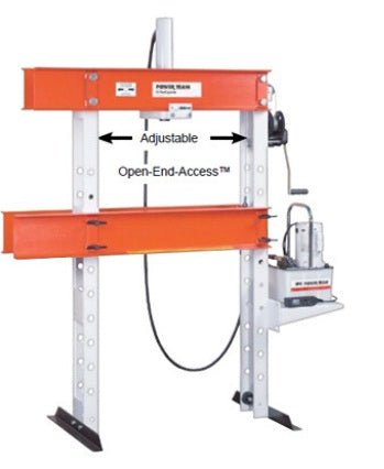Power Team SPE2514 25 ton Single Acting H Frame Open End Access Floor Press