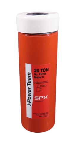 Power Team RH206 20 Ton, 6" Stroke, Single Acting, Center Hole, Spring Return Cylinder