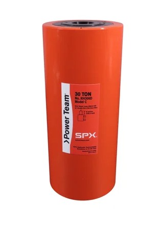 Power Team RH306D Aluminum Center Hole, Double-Acting Cylinder - 30 ton, 6" Stroke