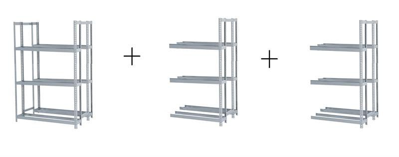 Rivetier R2 - 3DES 5' x 3'6"' x 7' Automotive Tire Rack Starter + 2 Adder Racks Package