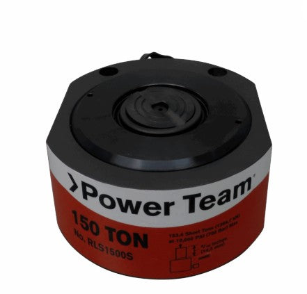 Power Team RLS1500S 150 Ton Low Profile, Single Acting, Spring Return Cylinder 9/16" Stroke Hydraulic Ram