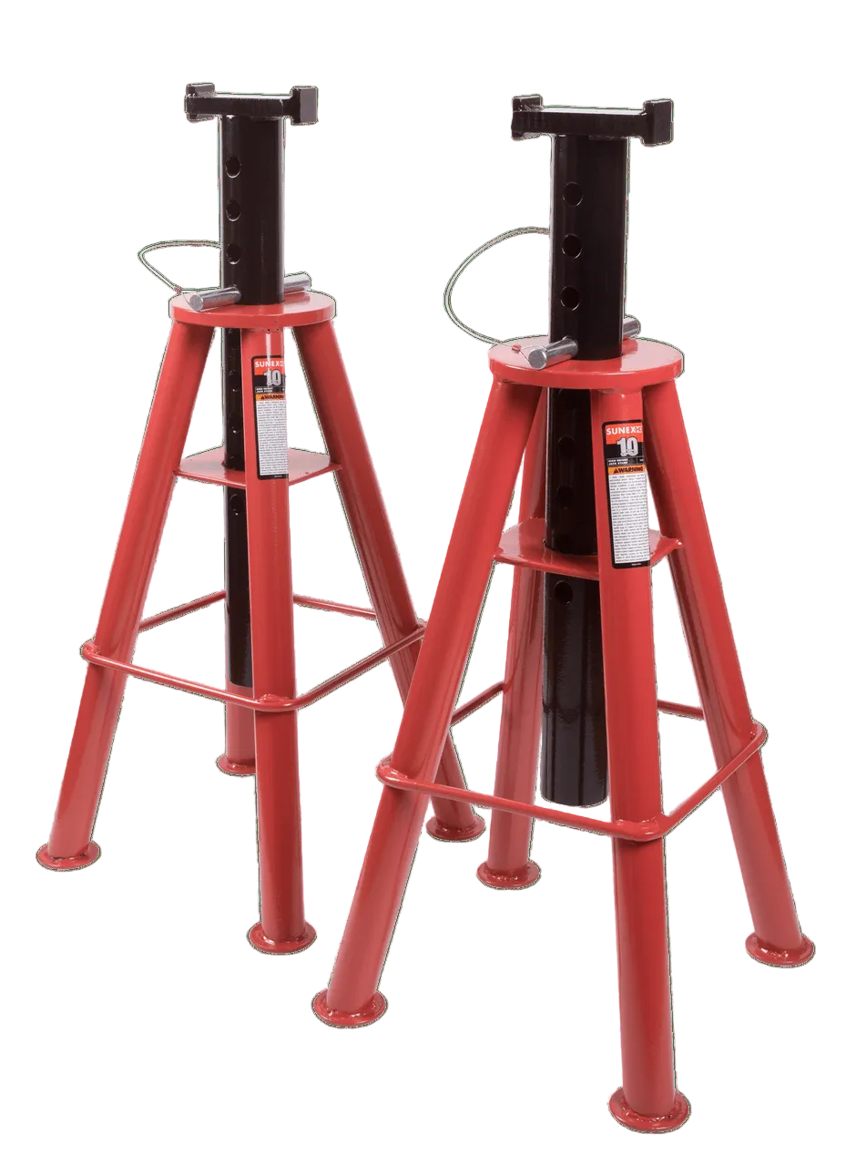 Sunex 1410 10 Ton High Height Pin Type Jack Stands (Pair)