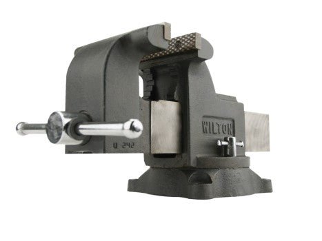 Wilton 63304 Shop Vise, 8" Jaw Width, 8" Jaw Opening, 4" Throat Depth