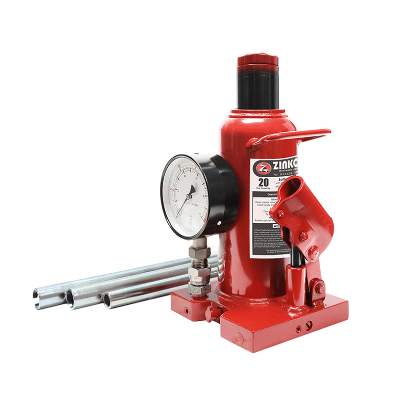 Zinko ZNP - 20P 20 Ton Bottle Jack with Pressure Gauge