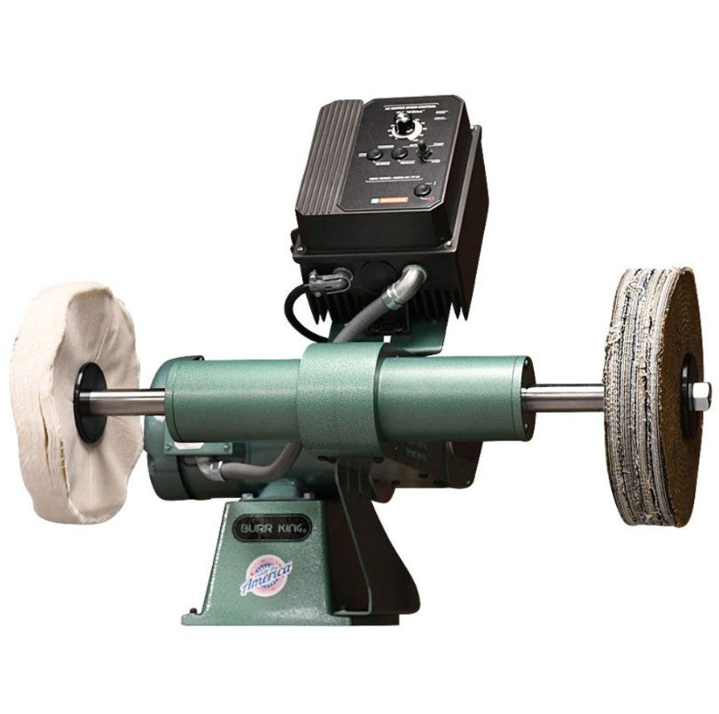 Burr King Model 1001 Variable Speed 120V Polishing Lathe/Buffer