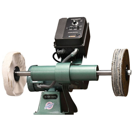 Burr King Model 1001 Variable Speed 220V Polishing Lathe/Buffer