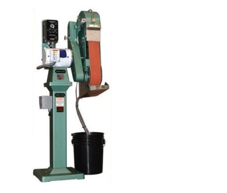 Burr King 30000 Model 960 - 401 4" x 60" Two Wheel Wet Belt Grinder | Fixed Speed