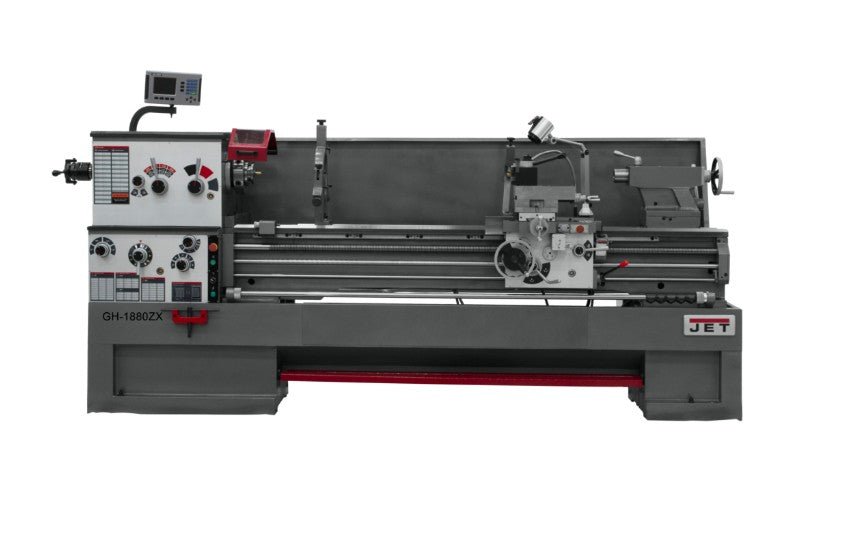 JET 321493 18" Swing, 80" Centers with ACU - RITE 200S DRO, Collet Closer and Taper Attachment