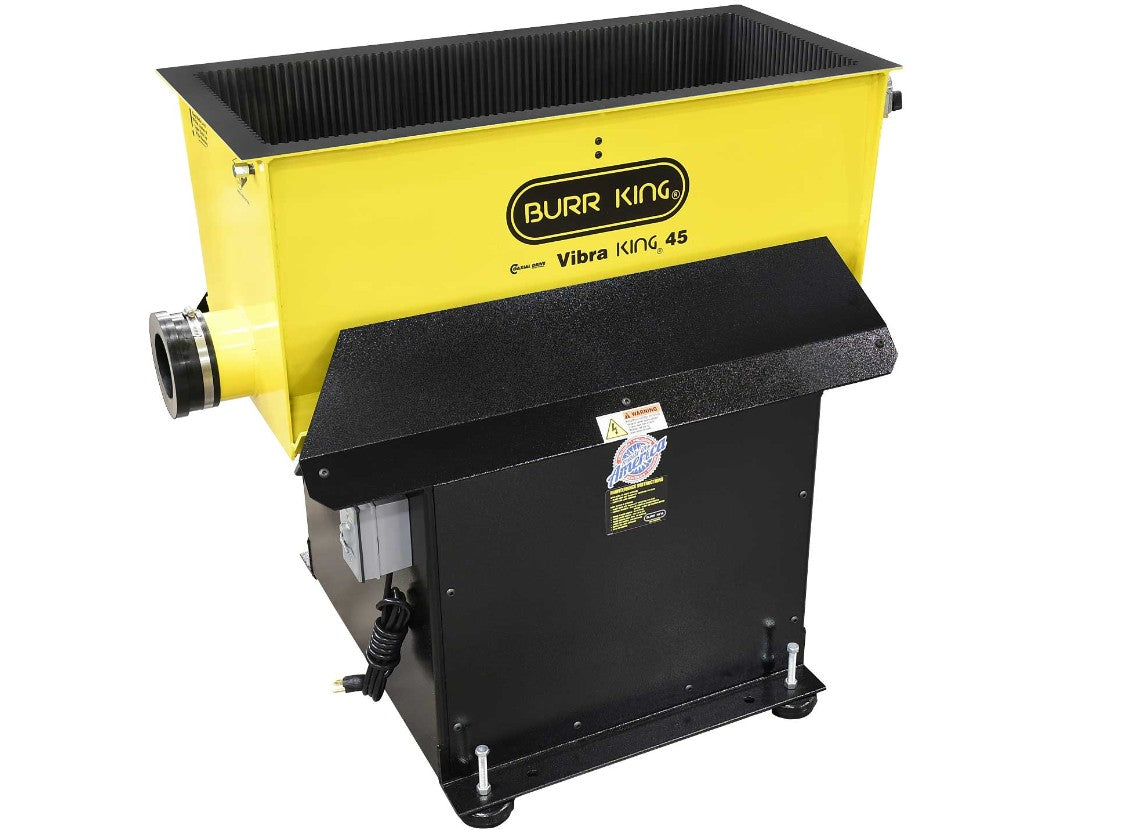 Burr King 45703 M45 Vibratory Tub - 4.5 cu ft w/ Process Timer & Magnetic Starter