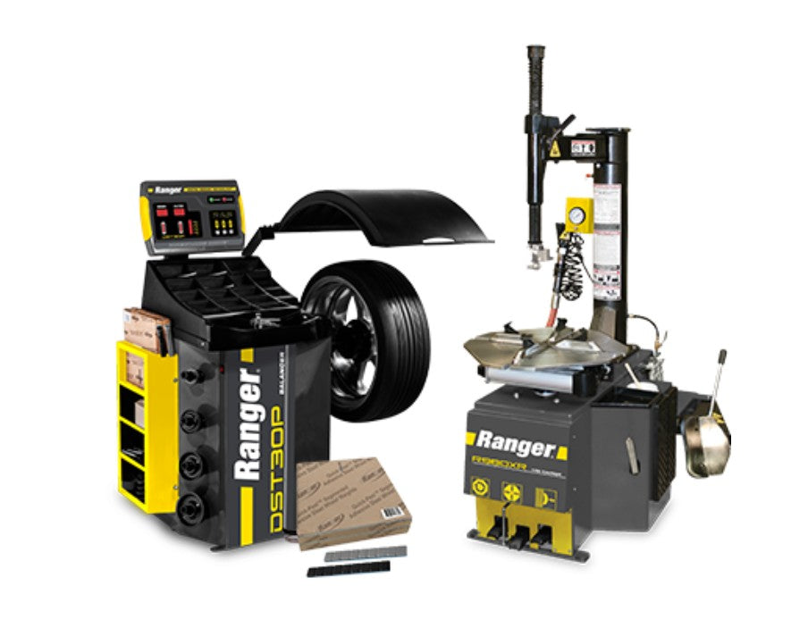 Ranger R980XR Tire Changer, DST30P Wheel Balancer, Wheel Weights Package