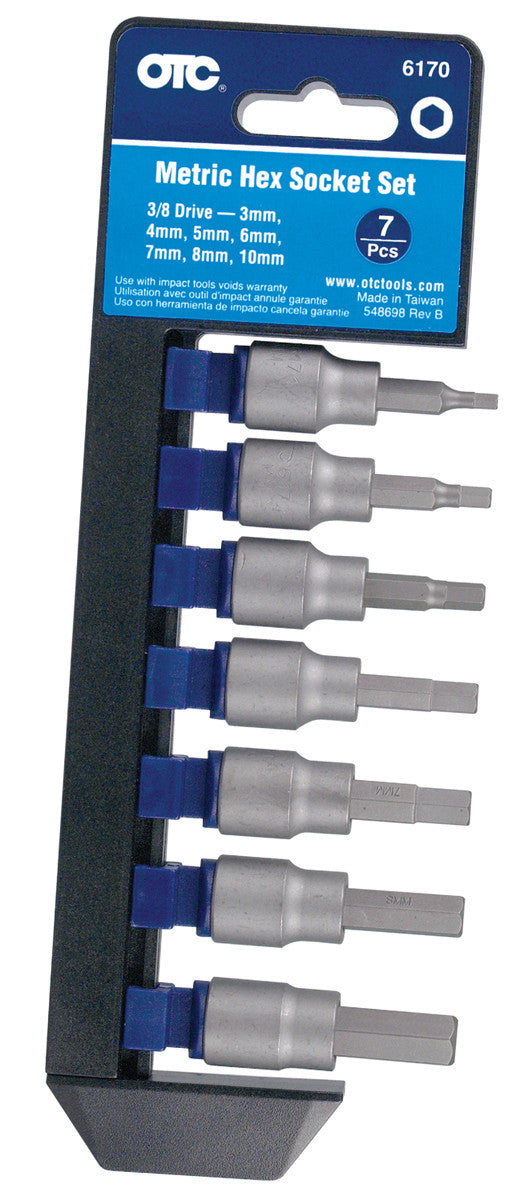 OTC 6170 7 pc. Metric Hex Bit Socket Set