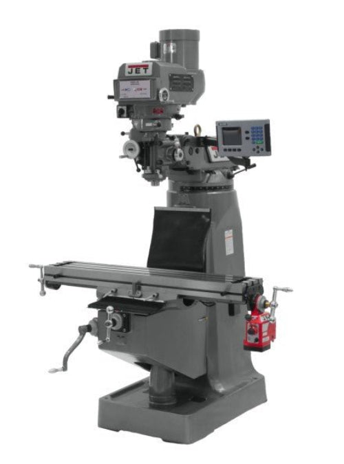 JET 690107 JTM - 4VS Mill, 3 Ph, ACU - RITE 200S DRO and X - Axis Powerfeed
