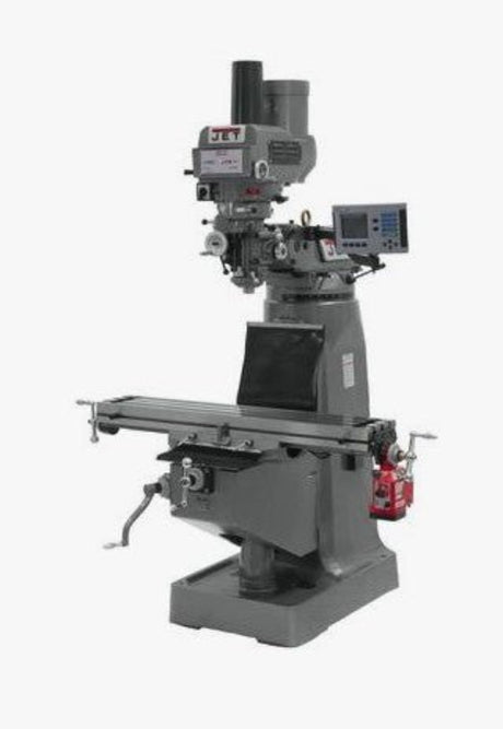 JET 690125 JTM - 4VS Mill, 3 Ph, ACU - RITE 200S DRO, Power Draw Bar and X - Axis Powerfeed