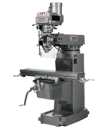 JET 690158 JTM - 1050 Mill with 3 Axis ACU - RITE 200S DRO (Quill) and X - Axis Powerfeed, 3HP, 3Ph,