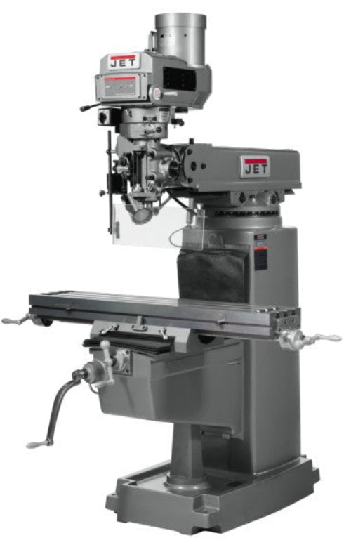 JET 690164 JTM - 1050 Mill with 3 Axis ACU - RITE 200S DRO (Knee) and X - Axis Powerfeed, 3HP, 3Ph,