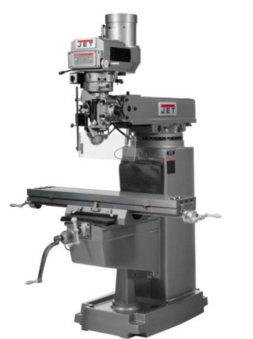 JET 690258 JTM - 1050 Mill with ACU - RITE 200S DRO and X,Y and Z - Axis Powerfeed and Power Draw Bar, 3HP, 3Ph,