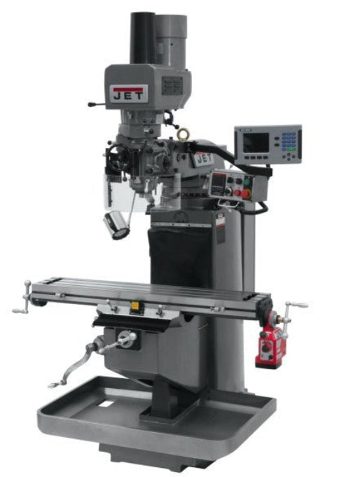 JET 690521 JTM - 949EVS Mill With ACU - RITE 200S DRO, Air Powered Drawbar and X - Axis Powerfeed