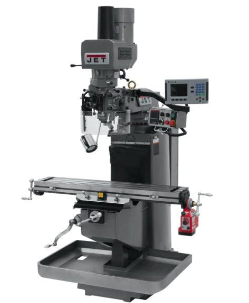 JET 690531 JTM - 949EVS Mill With 3 - Axis ACU - RITE 200S DRO (Quill), Air Powered Drawbar and X - Axis Powerfeed