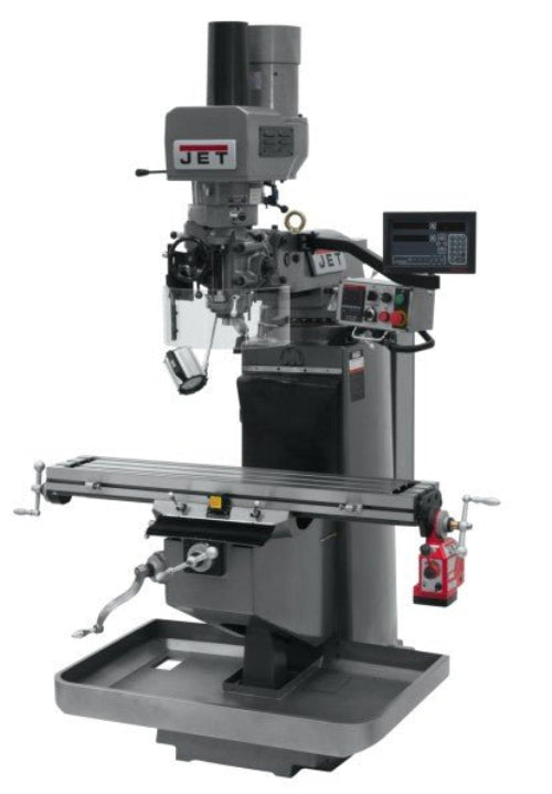 JET 690536 JTM - 949EVS Mill With DP700 DRO, Air Power Drawbar and X - Axis Powerfeed