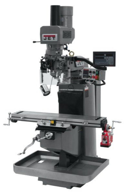 JET 690536 JTM - 949EVS Mill With DP700 DRO, Air Power Drawbar and X - Axis Powerfeed