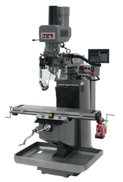 JET 690546 JTM - 949EVS Mill With 3 - Axis Newall DP700 DRO (Quill), Air Power Drawbar and X - Axis Powerfeed
